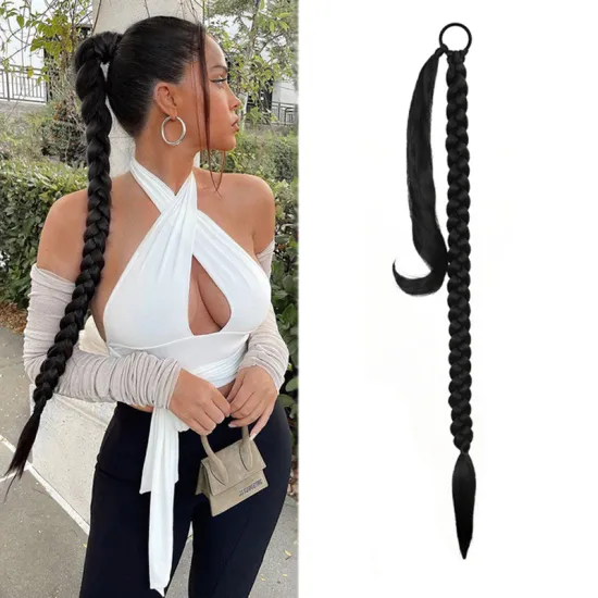 High-Quality 26-34 Inch Long Braided Hair Extensions: The Ultimate Ponytail Solution