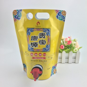 Stand-bag de papel aluminio 1L para empaque-bolsa de jugo de pera