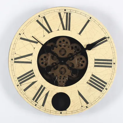 14 Inch Wood Gears Hanging Clocks