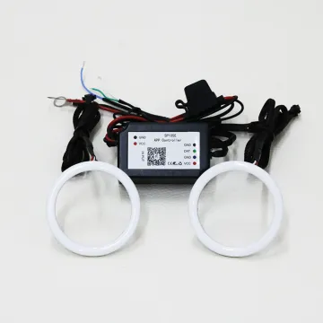Full Circle LED Halo Rings - 80mm x 2 - White Coated Diffused Chasing Flow