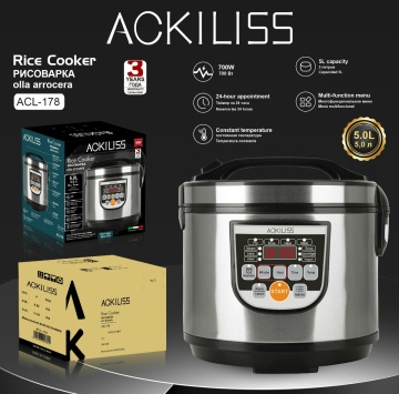 ACKILISS 6 in 1 Household New Coming 5L Rice Cooker