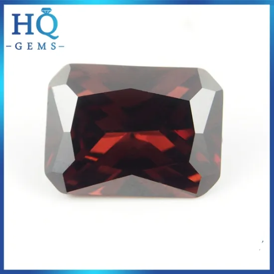 Smoky grey octagon cubic zirconia stone brilliant cut gemstone shape