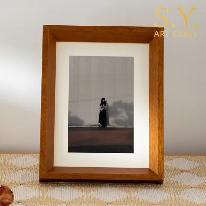 Thick Wide-Border Walnut Wood Frame