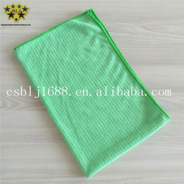 Wholesale Green Color Weft Knitted Fabric Home use cleaning cloth