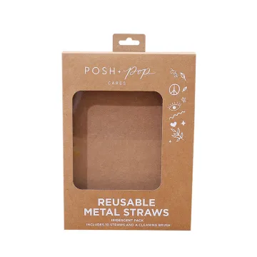 Custom Brown Kraft Paper Hanger Box with Window