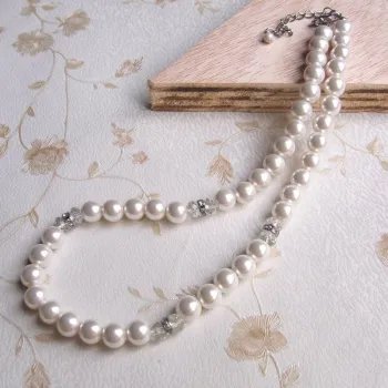 Fake White Pearl Necklace Jewelry