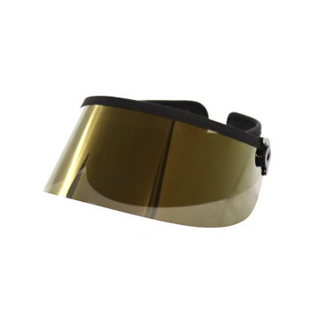 New K gold sun visor shield hat