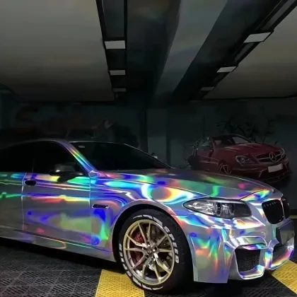 Carlisle Bubble Free High-Quality Rainbow Chrome Silver Vinyl Wholesale Prices