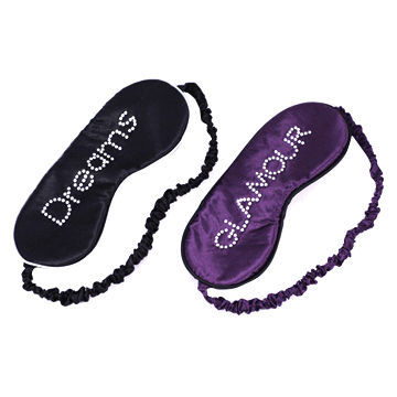 Satin eye masks with sequins