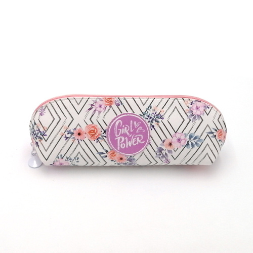 Pencil Bag Making Custom print girl power PU pencil case Supplier