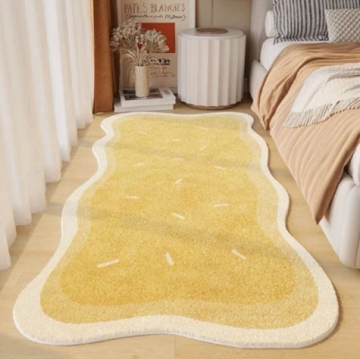 Thickened Cream Style Rug for Girls' Bedroom: Long Bay Window Mat and Bed Blanket