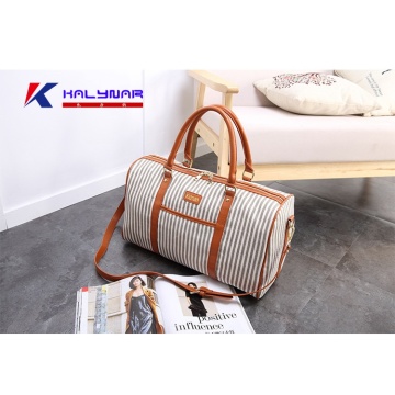 Classic Striped Women's Travel Bag Weekender Bag