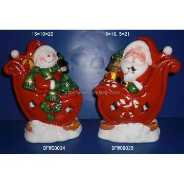 Ceramic Snow Sledge Sled