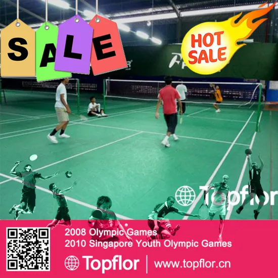 High quality pvc sports flooring used for badminton court mats