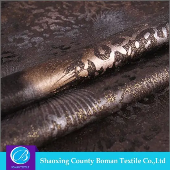 China suppliers High quality Design Spandex foiled gold fabric