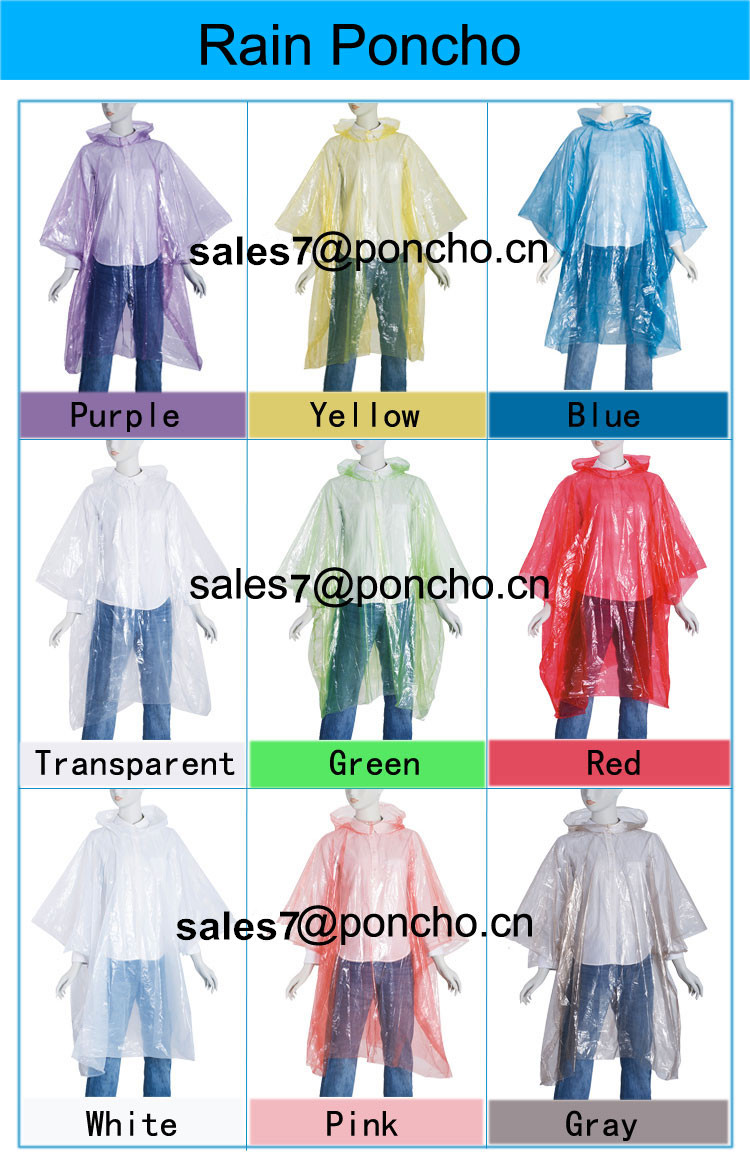 Disposable PE Raincoat