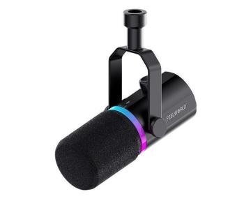 FEELWORLD PM1 Microphone: XLR/USB Dynamic Mic for Podcasting, Recording, Gaming, and Live Streaming