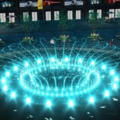 Fonte externa circular personalizada para praças da cidade