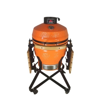 18 Inch Stand Bog Kamado Cast Iron Chimney Kamado Grill with Cooking Grid and Deflector