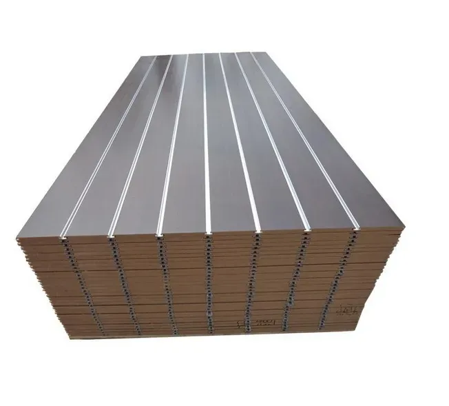 Slot Grooved MDF Board with 11 Aluminium Strips