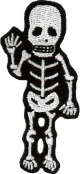 Embroidery Patches - High Density Skelton Decorations for Cloth/Cap/Hat (Patch/Emblem/Badge/Label/Crest/Insignia)