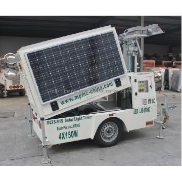 Solar light tower green power
