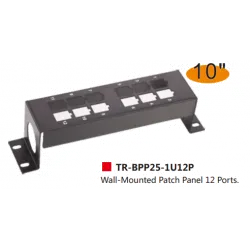 Wall-Mounted 12-Port Patch Panel