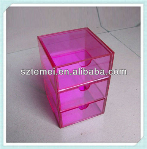 3 drawer acrylic jewelry box