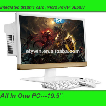 All in one pc, case with led computer monitor 19.5" ,integrate graphic card OEM or ODM