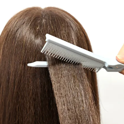 Salon Hair Styling Tools: Straightener Comb, Clip Comb, and Coloring Accessories