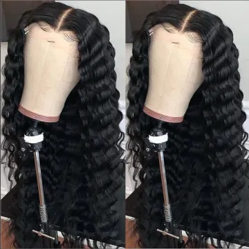 Cuticle Aligned Virgin Indian Hair Wig Raw Unprocessed Lace Frontal Wig Deep Wave Women Human Hair Lace Front Wigs