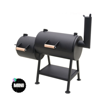 Portable Meat Fish Making Machine Charcoal Burning BBQ Grill Mini Offset Smoker with Chimney