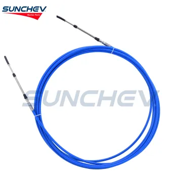 SUNCHEV Boat Throttle Control Cable 26 Feet(Blue)For Universal