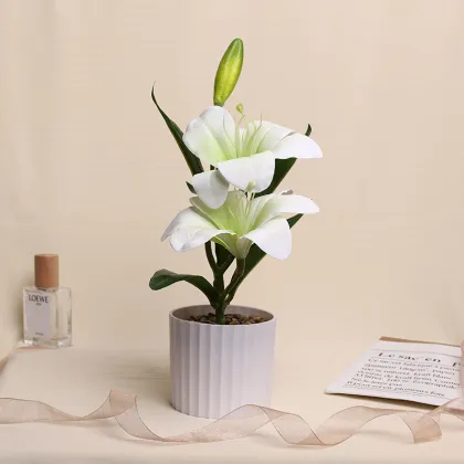 Factory Direct Price Custom Morning Glory Bonsai Artificial Silk Flower Potted