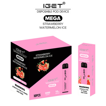 Disposable Iget Mega 3000puffs Vape Disposable Vape pods