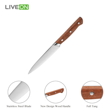 Wholesale Kitchen Wooden Handle Steel Utility Knife