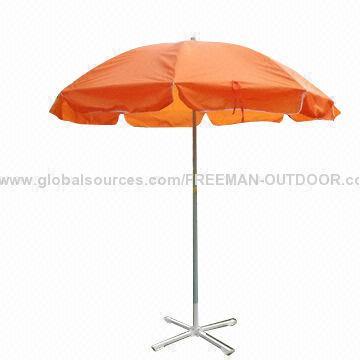 420D Oxford Orange Advertising Beach Umbrella, Wind-proof