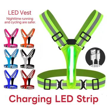 Colete de segurança reflexivo LED