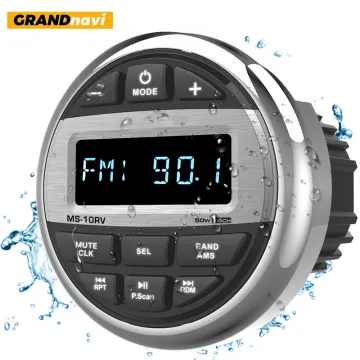 GRANDnavi BT Marine Stereo - Waterproof Boat Audio Receiver with FM/AM