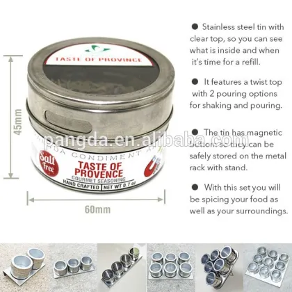 Taste of India-Salt free gourmet spice blends in strong magnetic stainless steel bottle