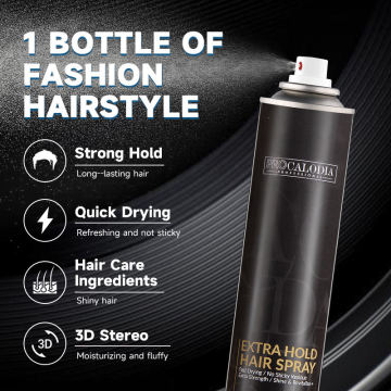 Procalodiaクイックドライストロングホールドヘアスプレー-OEM ODMプライベートラベル