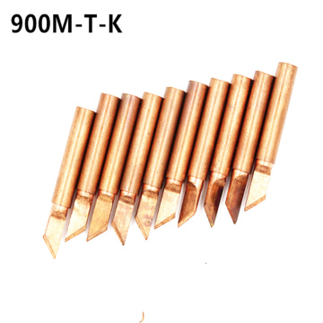 10pcs Lead-free pure copper Diamagnetic 900M-T-K soldering iron tip Welding 900m t iron tip 900M tips