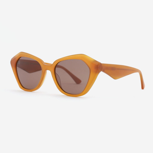 Vintage Polygon Acetate Female Sunglasses