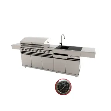 Hot Selling Stainless Steel Kitchen Cabinet Morden BBQ Grill with Sink