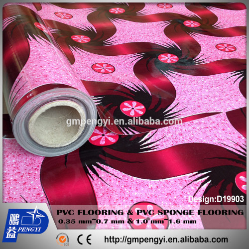 HOT SALE DURABLE AND ANTI-SLIP 0.35mm*2M*25M PVC INDOOR USAGE FLOORING