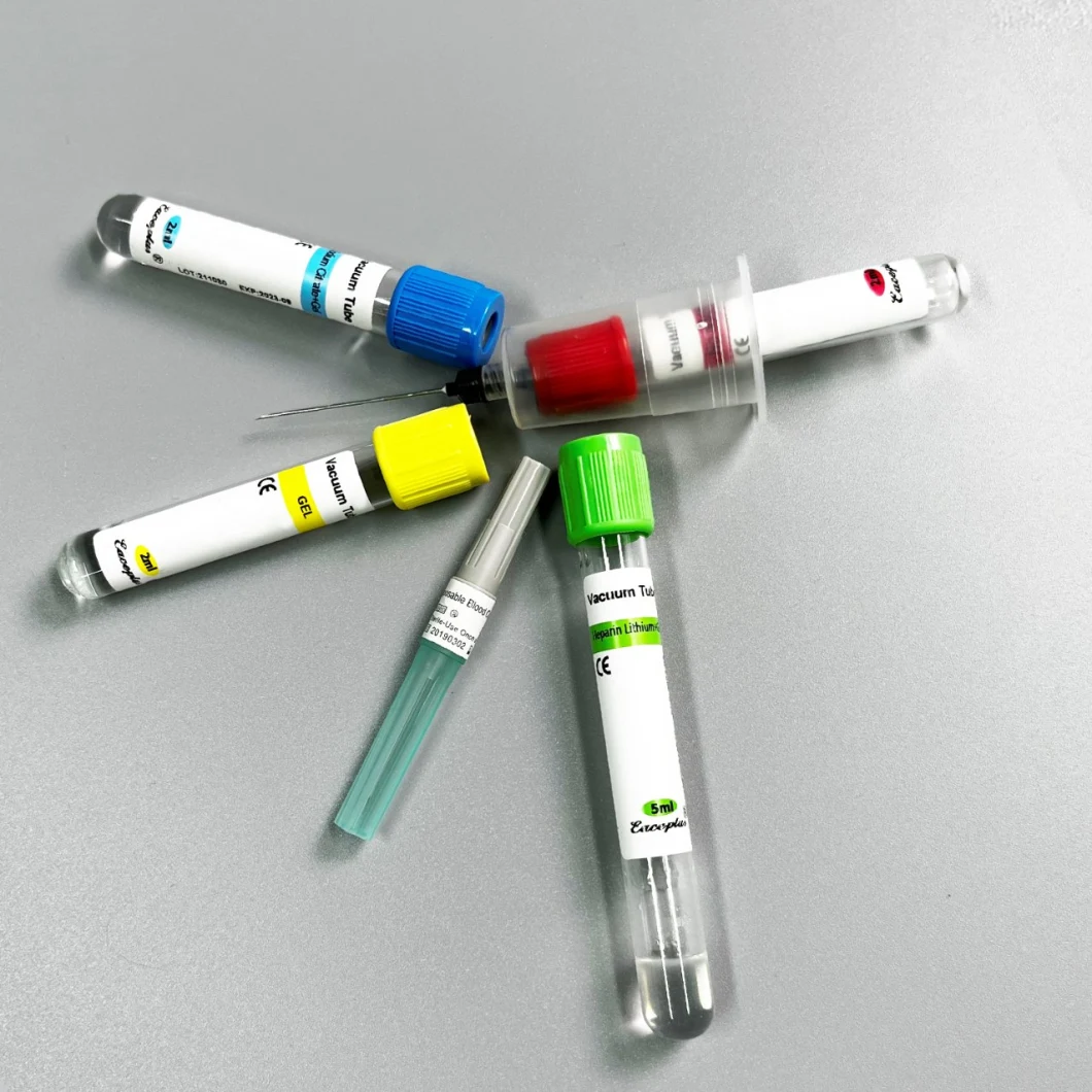 Медицинская одноразовая пластиковая ручка типа вакуумная трубка иглы для сбора крови с маркировкой CE