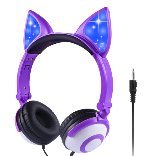 Headset Anak LED Kabel Aman Volume Terbatas 85dB