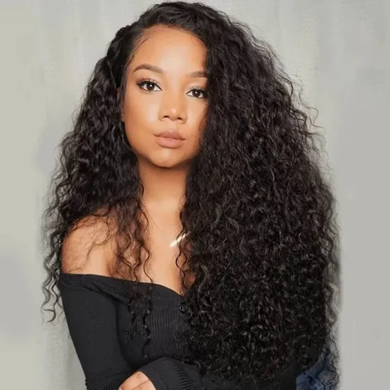VIYA 4x4 Curly Lace Front Human Hair Wigs Pre Plucked Lace Wigs For Black Women Remy