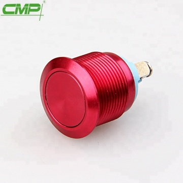 metal SPST momentary colorized red anodized push button switch
