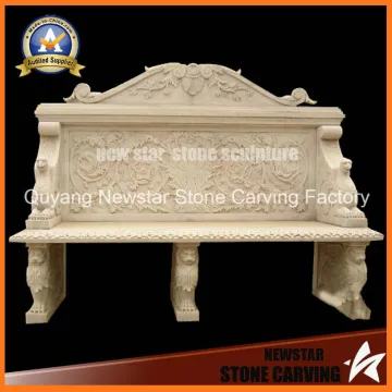 Stone Sculpture Bench Outdoor Bench for Garden Decoration